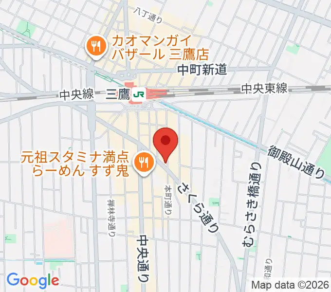 三鷹RI劇場の地図
