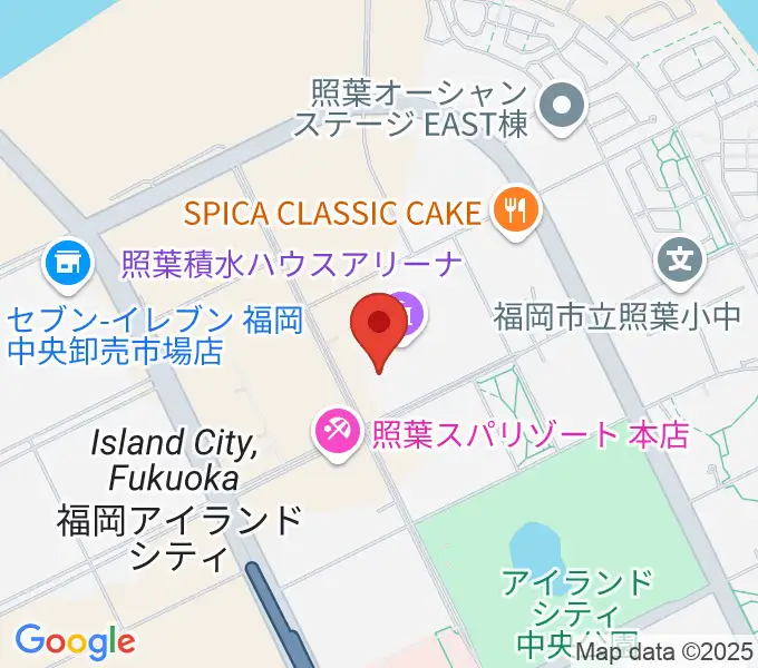 照葉積水ハウスアリーナの地図