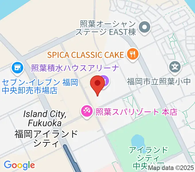 照葉積水ハウスアリーナの地図
