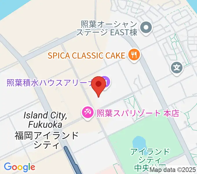 照葉積水ハウスアリーナの地図