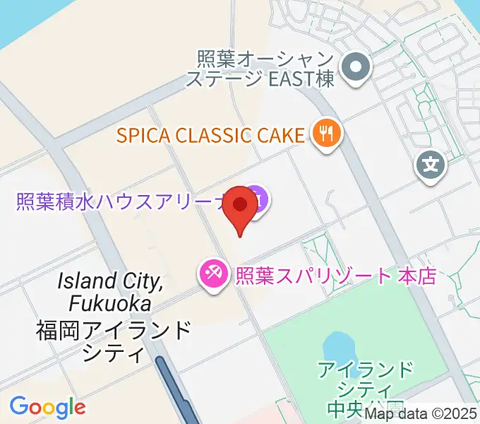 照葉積水ハウスアリーナの地図