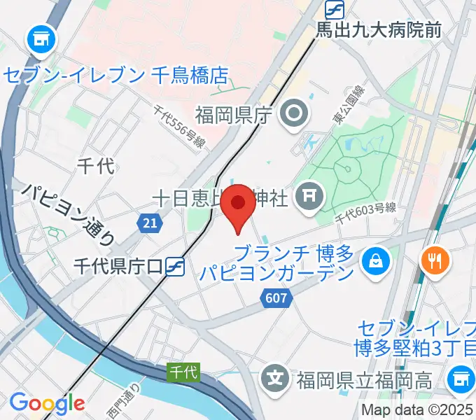 福岡市民体育館の地図