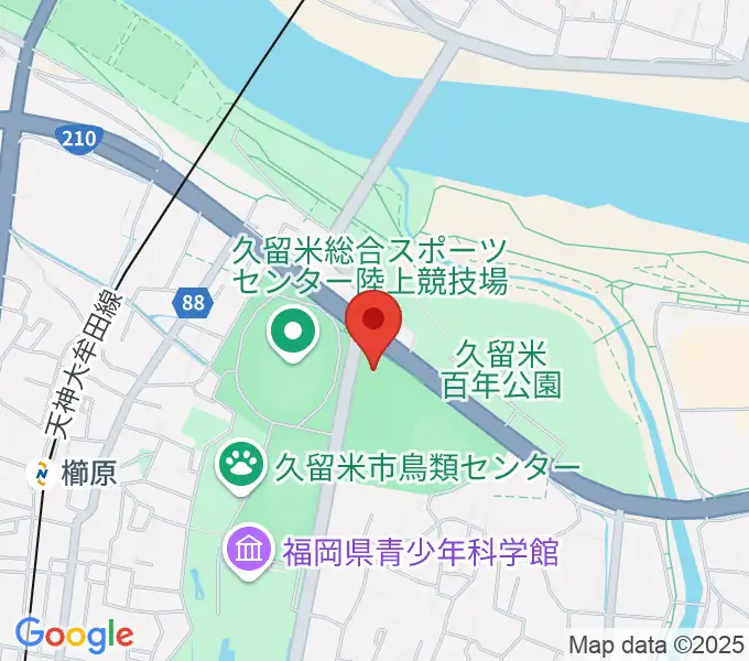 久留米アリーナの地図