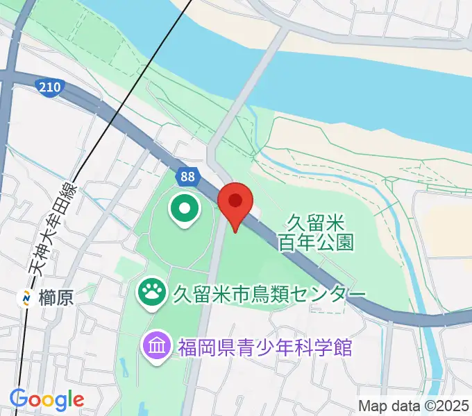 久留米アリーナの地図