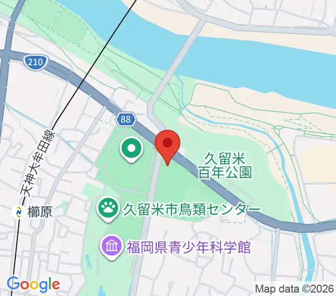 久留米アリーナの地図