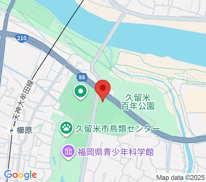 久留米アリーナの地図