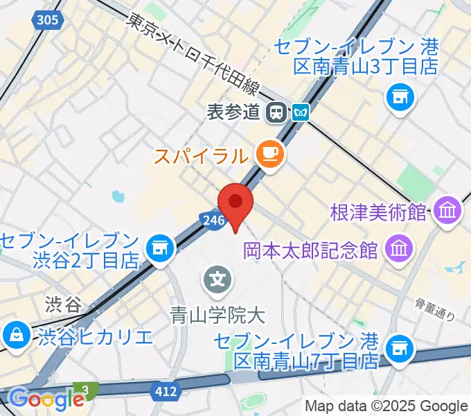 青山学院記念館の地図