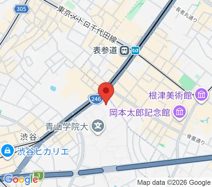 青山学院記念館の地図
