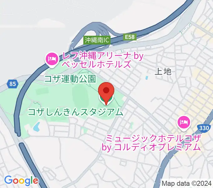 コザしんきんスタジアムの地図