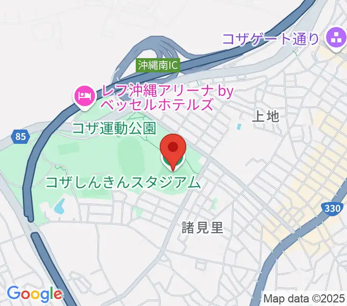 コザしんきんスタジアムの地図
