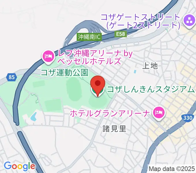 コザしんきんスタジアムの地図