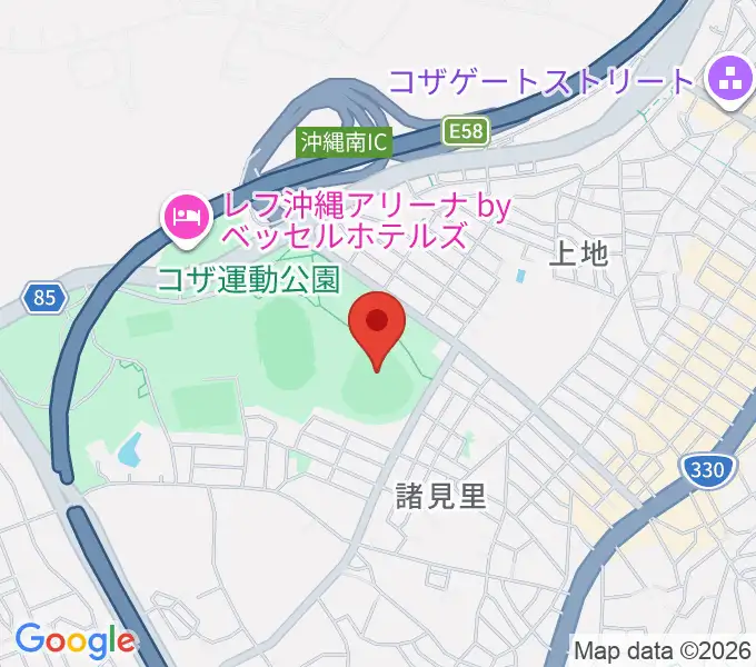コザしんきんスタジアムの地図