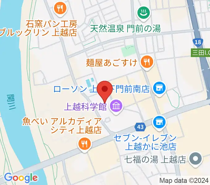 リージョンプラザ上越の地図