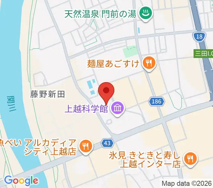 リージョンプラザ上越の地図