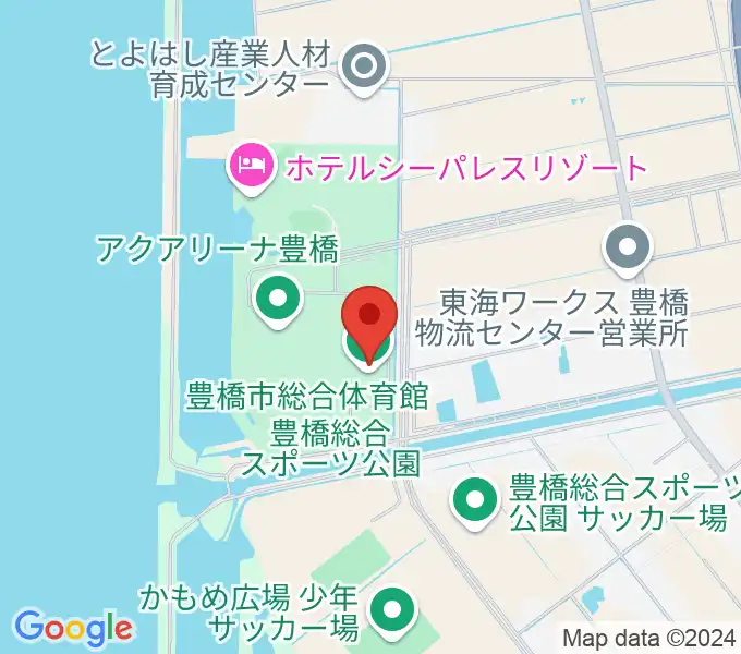 豊橋市総合体育館の地図