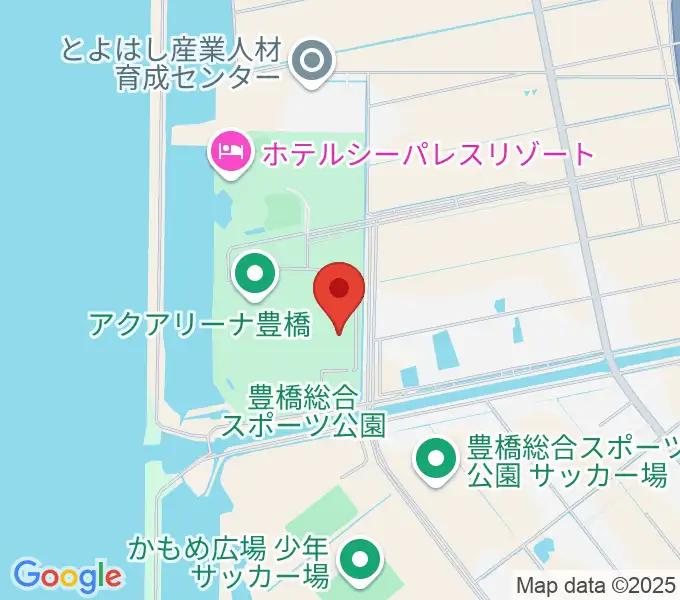 豊橋市総合体育館の地図