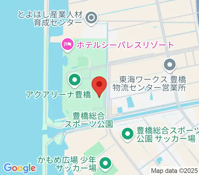 豊橋市総合体育館の地図