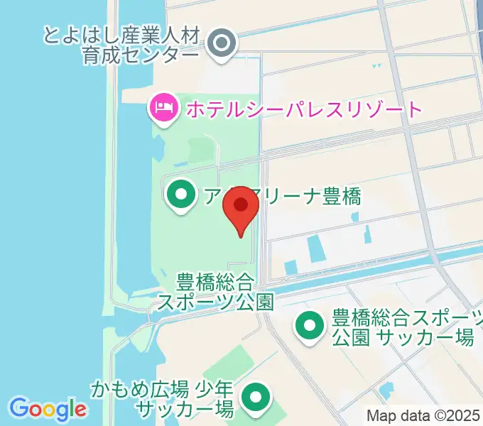 豊橋市総合体育館の地図