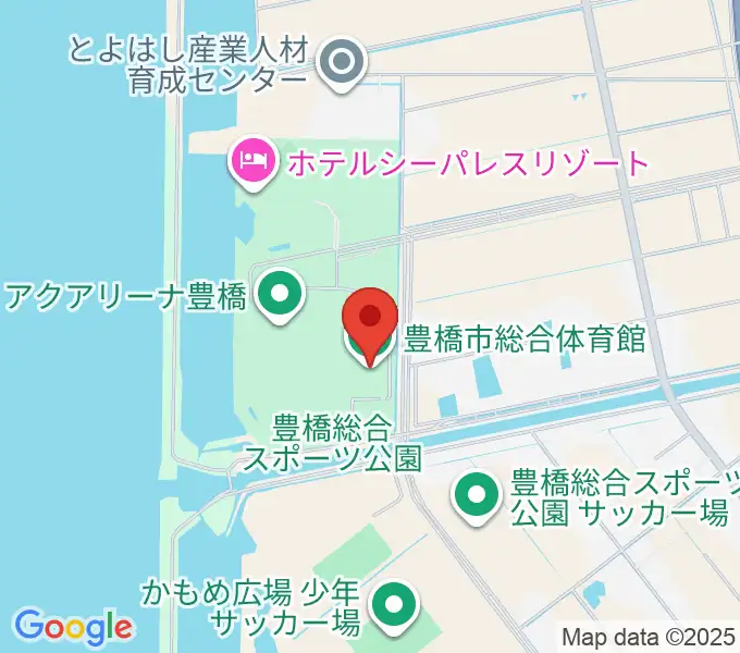 豊橋市総合体育館の地図