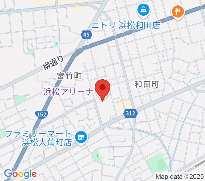 浜松アリーナの地図