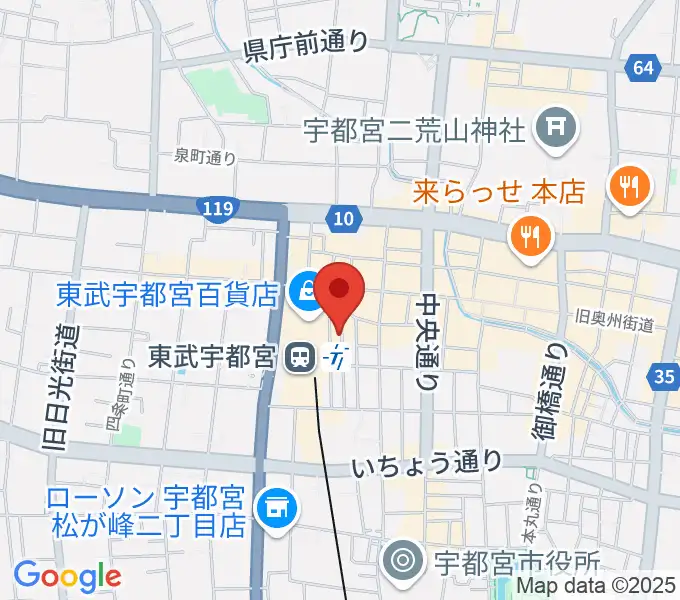 ヘブンズロック宇都宮2/3の地図