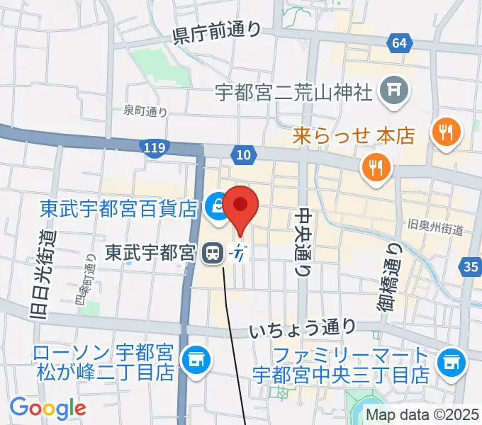 ヘブンズロック宇都宮2/3の地図