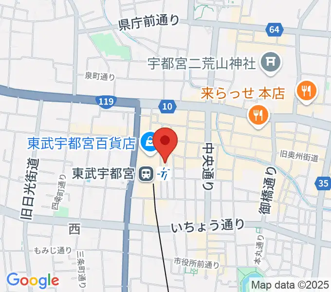 ヘブンズロック宇都宮2/3の地図