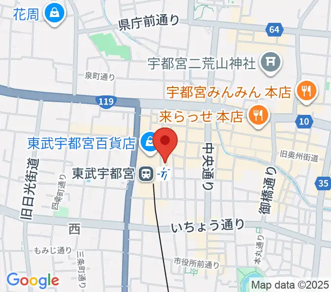 ヘブンズロック宇都宮2/3の地図