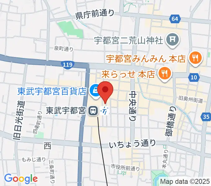 ヘブンズロック宇都宮2/3の地図