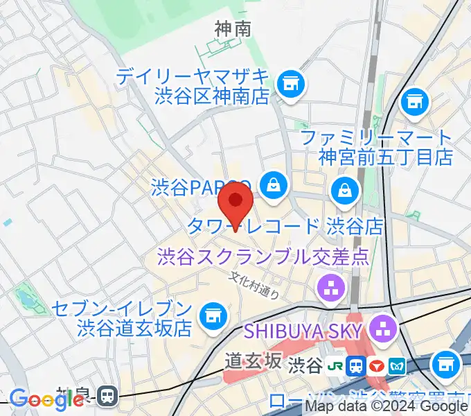 渋谷ヨシモト∞ドームの地図