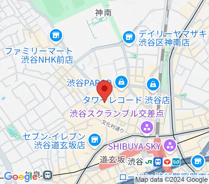 渋谷ヨシモト∞ドームの地図