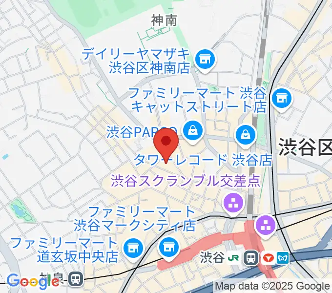 渋谷ヨシモト∞ドームの地図