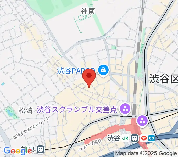 渋谷ヨシモト∞ドームの地図