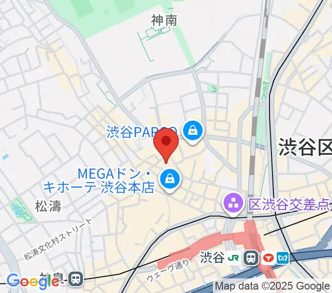 渋谷ヨシモト∞ドームの地図