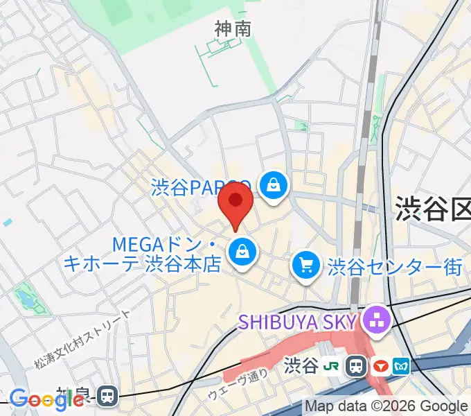 渋谷ヨシモト∞ドームの地図
