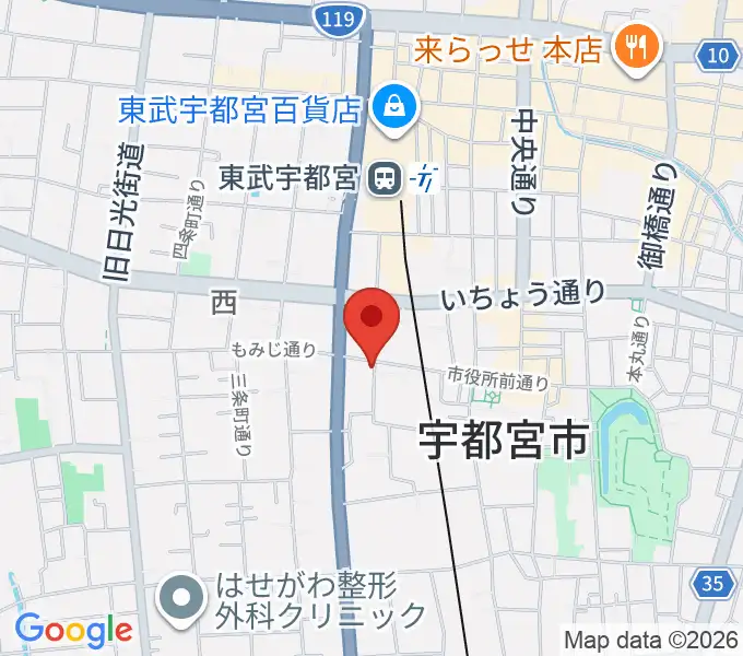 デラックスレコードの地図