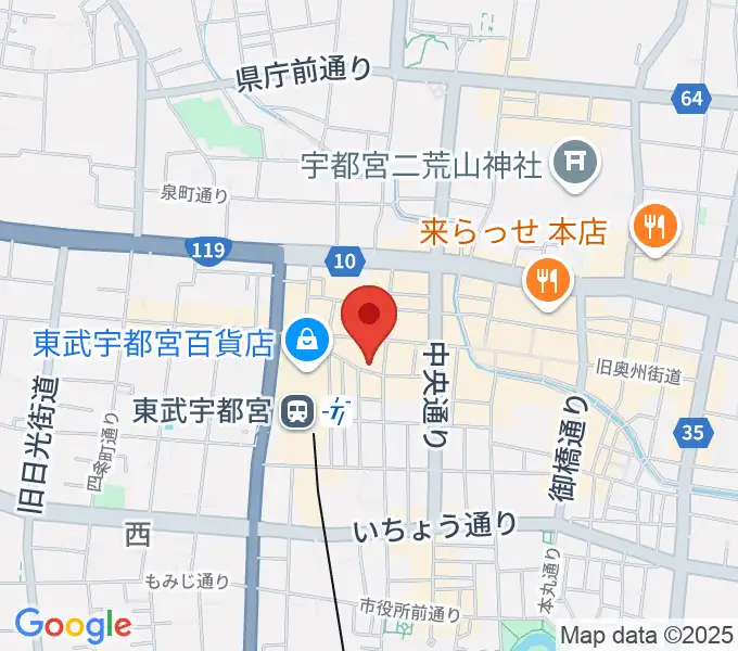 宇都宮ヒカリ座の地図