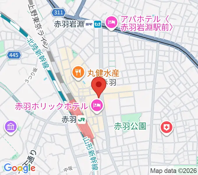赤羽レニーアルファの地図