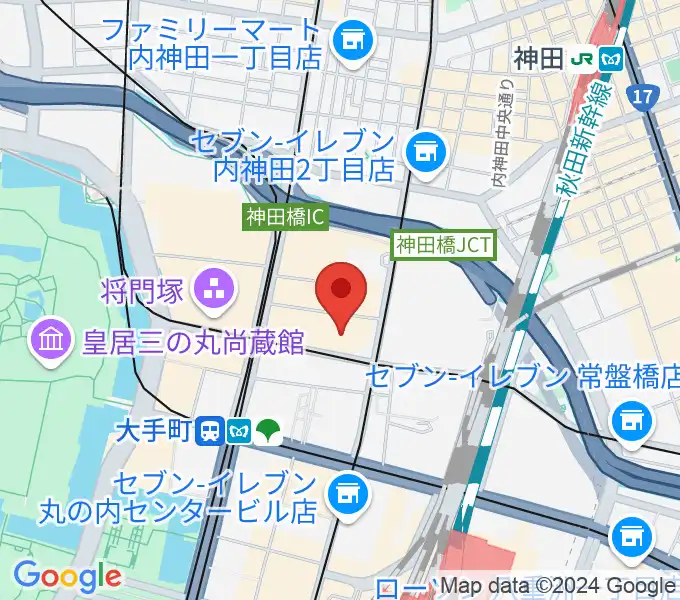 ヤマノミュージックサロン大手町の地図