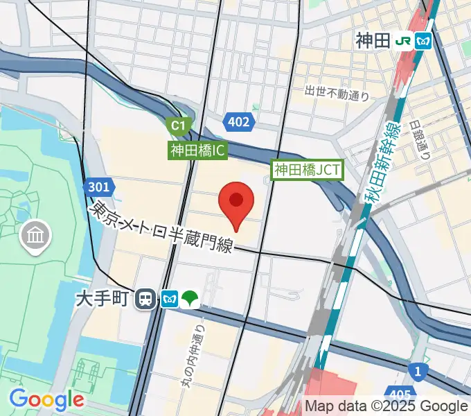 ヤマノミュージックサロン大手町の地図