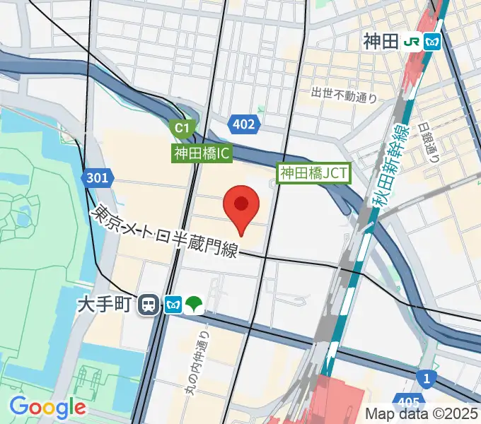 ヤマノミュージックサロン大手町の地図