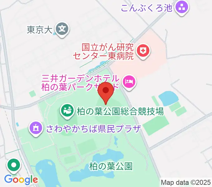県立柏の葉公園野球場の地図