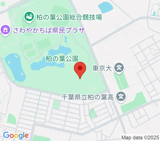 柏の葉公園コミュニティ体育館の地図