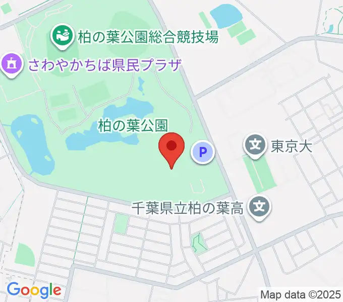 柏の葉公園コミュニティ体育館の地図