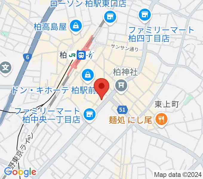 ディスクユニオン柏店の地図