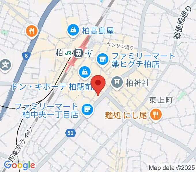 ディスクユニオン柏店の地図