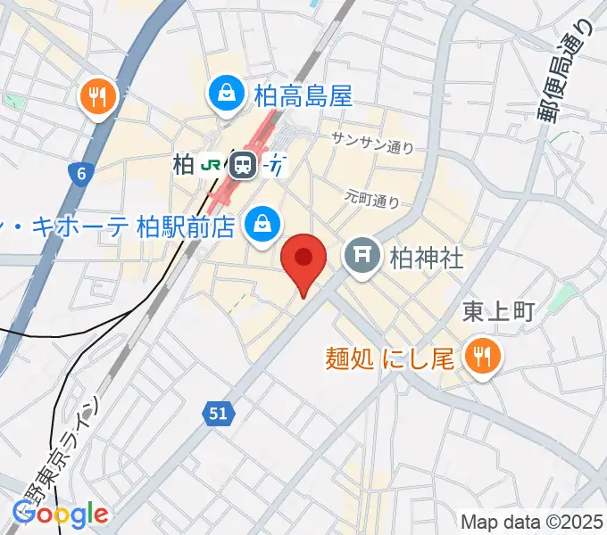 ディスクユニオン柏店の地図