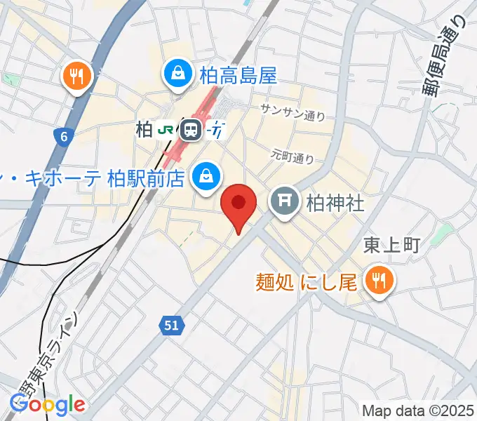 ディスクユニオン柏店の地図