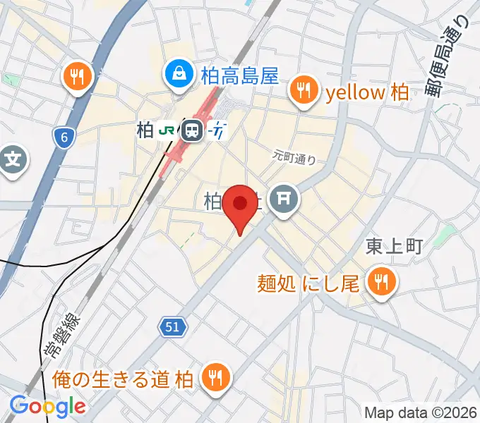 ディスクユニオン柏店の地図