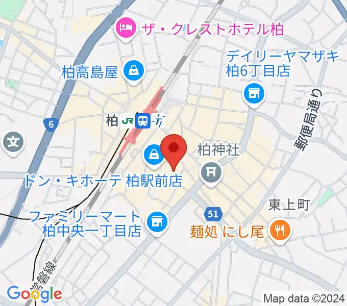 パレット柏の地図